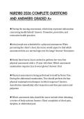 NUR2180 2026 COMPLETE QUESTIONS AND ANSWERS GRADED A&plus;