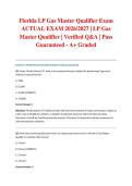 Florida LP Gas Master Qualifier Exam ACTUAL EXAM 2026&sol;2027 &vert; LP Gas Master Qualifier &vert; Verified Q&A &vert; Pass Guaranteed - A&plus; Graded
