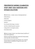 PERIOPERATIVE NURSING EXAMINATION  STUDY SHEET 2026 QUESTIONS WITH  DETAILED SOLUTIONS