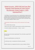 Walden University &ndash; NRNP 6540 Final Exam &vert;&vert; Real Frequently Tested Questions & Correct Answers Plus Rationales &vert; Already Graded A&plus; &vert;&vert; 100&percnt; Guaranteed Pass&excl;&excl;&excl;