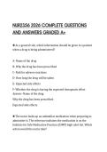 NUR2356 2026 COMPLETE QUESTIONS AND ANSWERS GRADED A&plus;