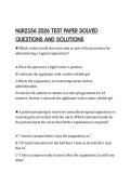 NUR2356 2026 TEST PAPER SOLVED QUESTIONS AND SOLUTIONS
