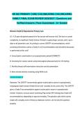 NR 602 PRIMARY CARE CHILDBEARING CHILDREARING FAMILY FINAL EXAM REVIEW 2026&sol;2027 &vert; Questions and Verified Answers &vert; Pass Guaranteed - A&plus; Graded
