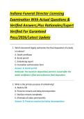 Indiana Funeral Director Licensing Examination With Actual Questions & Verified Answers&comma;Plus Rationales&sol;Expert Verified For Guranteed Pass&sol;2026&sol;Latest Update