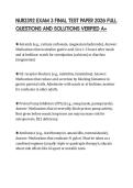 NUR2392 EXAM 3 FINAL TEST PAPER 2026 FULL QUESTIONS AND SOLUTIONS VERIFIED A&plus;