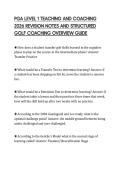 PGA LEVEL 1 TEACHING AND COACHING  2026 REVISION NOTES AND STRUCTURED  GOLF COACHING OVERVIEW GUIDE 