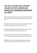 PGA LEVEL 1 TEACHING AND COACHING  2026 PRACTICE TEST QUESTIONS AND  DETAILED GOLF PERFORMANCE BREAKDOWN  FULL REVIEW 