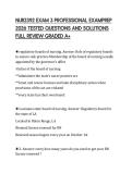 NUR2392 EXAM 3 PROFESSIONAL EXAMPREP 2026 TESTED QUESTIONS AND SOLUTIONS FULL REVIEW GRADED A&plus;