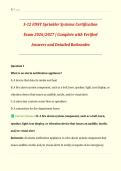 FDNY S-12 Sprinkler Systems Certification Exam 2026&sol;2027 &vert; Complete Questions with Verified Answers and Detailed Rationales &vert; NYC Fire Sprinkler Certificate of Fitness Prep &vert; Get HighScore &vert; Instant Download