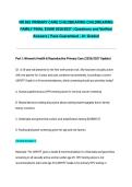 NR 602 PRIMARY CARE CHILDBEARING CHILDREARING FAMILY FINAL EXAM 2026&sol;2027 &vert; Questions and Verified Answers &vert; Pass Guaranteed - A&plus; Graded