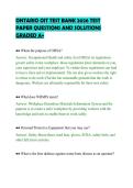 ONTARIO OIT TEST BANK 2026 TEST PAPER QUESTIONS AND SOLUTIONS GRADED A&plus;