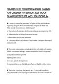 PRINCIPLES OF PEDIATRIC NURSING CARING  FOR CHILDREN 7TH EDITION 2026 MOCK  EXAM PRACTICE SET WITH SOLUTIONS A&plus; 