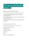 PTI COMPREHENSIVE TEST BANK 2026 VERIFIED QUESTIONS AND SOLUTIONS 100&percnt; CORRECT