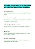 PTI FINAL PAPER 2026 TESTED QUESTIONS WITH ACCURATE SOLUTIONS GRADED A&plus;