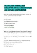 QUALYS VMDR ACTUAL TEST PAPER 2026 COMPLETE QUESTIONS AND CORRECT ANSWERS GRADED A&plus;