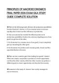 PRINCIPLES OF MACROECONOMICS  FINAL PAPER 2026 EXAM Q&A STUDY  GUIDE COMPLETE SOLUTION