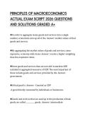 PRINCIPLES OF MACROECONOMICS  ACTUAL EXAM SCRIPT 2026 QUESTIONS  AND SOLUTIONS GRADED A&plus;