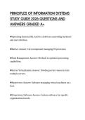 PRINCIPLES OF INFORMATION SYSTEMS  STUDY GUIDE 2026 QUESTIONS AND  ANSWERS GRADED A&plus;