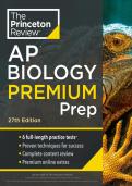 AP Biology Premium Prep 27th Edition &ndash; The Princeton Review &ndash; Comprehensive Exam Review and Practice Test Guide