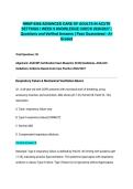 NRNP 6566 ADVANCED CARE ADULTS ACUTE SETTINGS KNOWLEDGE CHECKS BUNDLE 2026&sol;2027 &vert; Weeks 3-11 Complete Package &vert; Questions and Verified Answers &vert; Pass Guaranteed - A&plus; Graded