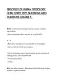 PRINCIPLES OF HUMAN PHYSIOLOGY  EXAM SCRIPT 2026 QUESTIONS WITH  SOLUTIONS GRADED A&plus; 