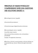 PRINCIPLES OF HUMAN PHYSIOLOGY  COMPREHENSIVE PAPER 2026 QUESTIONS  AND SOLUTIONS GRADED A&plus; 