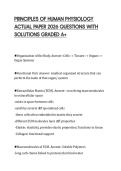 PRINCIPLES OF HUMAN PHYSIOLOGY  ACTUAL PAPER 2026 QUESTIONS WITH  SOLUTIONS GRADED A&plus;