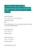 RELIAS DYSRHYTHMIA BASIC A CERTIFICATION EVALUATION TEST 2026 FULL QUESTIONS AND ANSWERS EXPERT VERIFIED