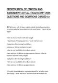 PRIORITIZATION&comma; DELEGATION AND  ASSIGNMENT ACTUAL EXAM SCRIPT 2026  QUESTIONS AND SOLUTIONS GRADED A&plus;