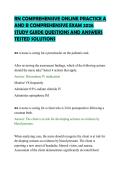 RN COMPREHENSIVE ONLINE PRACTICE A AND B COMPREHENSIVE EXAM 2026 STUDY GUIDE QUESTIONS AND ANSWERS TESTED SOLUTIONS