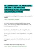 RN COMPREHENSIVE ONLINE PRACTICE A AND B FINAL TEST PAPER 2026 COMPLETE QUESTIONS AND CORRECT ANSWERS ALREADY PASSED