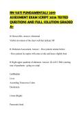 RN VATI FUNDAMENTALS 2019 ASSESSMENT EXAM SCRIPT 2026 TESTED QUESTIONS AND FULL SOLUTION GRADED A&plus;
