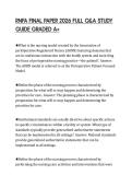 RNFA FINAL PAPER 2026 FULL Q&A STUDY GUIDE GRADED A&plus;
