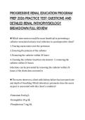PROGRESSIVE RENAL EDUCATION PROGRAM  PREP 2026 PRACTICE TEST QUESTIONS AND  DETAILED RENAL PATHOPHYSIOLOGY  BREAKDOWN FULL REVIEW 