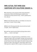 RNFA ACTUAL TEST PAPER 2026 QUESTIONS WITH SOLUTIONS GRADED A&plus;