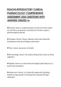 ROACHS INTRODUCTORY CLINICAL PHARMACOLOGY COMPREHENSIVE ASSESSMENT 2026 QUESTIONS WITH ANSWERS GRADED A&plus;