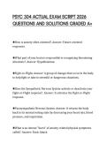 PSYC 304 ACTUAL EXAM SCRIPT 2026  QUESTIONS AND SOLUTIONS GRADED A&plus;