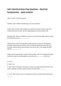Unit 1 Electrical Exam Prep Questions &ndash; Electrical Fundamentals &ndash; study material