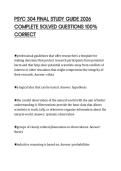 PSYC 304 FINAL STUDY GUIDE 2026  COMPLETE SOLVED QUESTIONS 100&percnt;  CORRECT