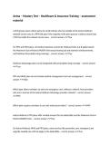 Aetna &ndash; Mastery Test &ndash; Healthcare & Insurance Training &ndash; assessment material