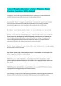 A-Level English Literature Literary Theories Exam Practice Questions 100&percnt; Solved