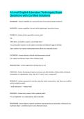 A-Level English Literature Techniques Exam Questions with Certified Solutions