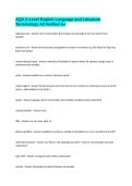 AQA A-Level English Language and Literature Terminology All Verified A&plus;