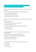 AQA A-Level Love Through the Ages Poetry Exam Practice Questions Already Graded A&plus; 