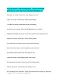 AQA English Literature paper 2 Exam Review Questions with Correct Answers Graded A&plus;