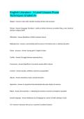 English Literature - A Level Unseen Prose Techniques Graded A&plus;