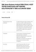 Qlik Sense Business Analyst QSBA EXAM&comma; MOST TESTED QUESTIONS AND VERIFIED SOLUTIONS&sol;GET IT 100&percnt; ACCURATE&excl;&excl; 2026&excl;&excl;
