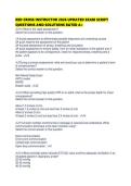 RED CROSS INSTRUCTOR 2026 UPDATED EXAM SCRIPT QUESTIONS AND SOLUTIONS RATED