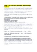 LARE LATEST 2026 EXAM QUESTIONS AND SOLUTIONS RATED