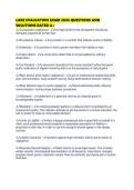 LARE EVALUATION EXAM 2026 QUESTIONS AND SOLUTIONS RATED